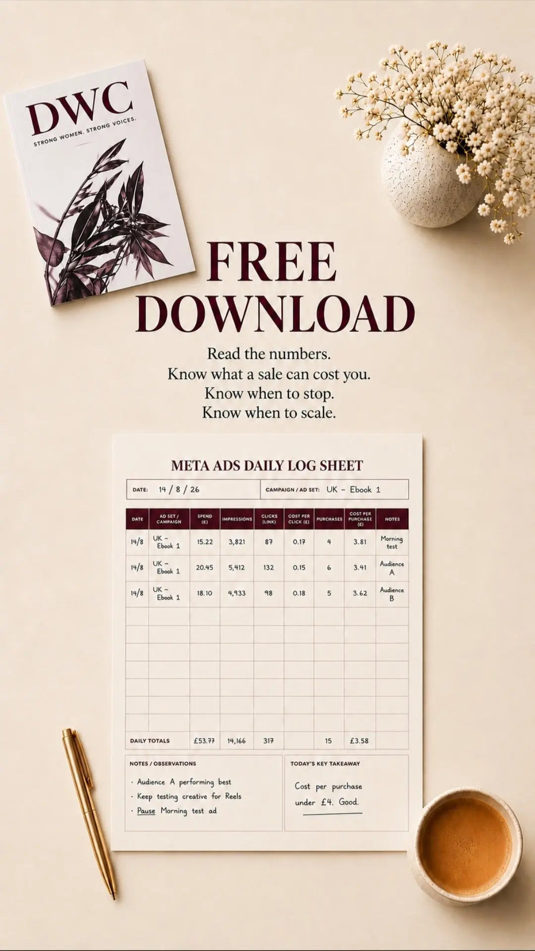 DWC Free Download Meta Ads Pre-Launch Checklist
